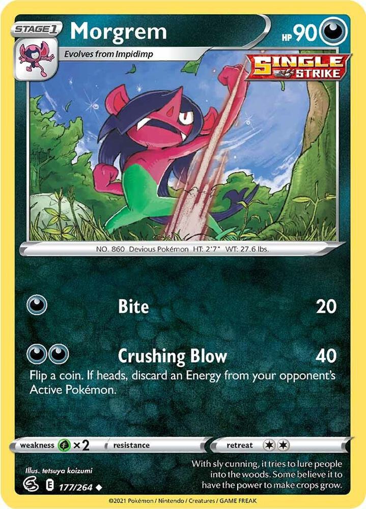 Morgrem 177/264 card from SWSH08: Fusion Strike
