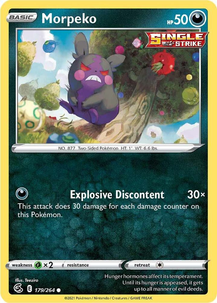 Morpeko (179) 179/264 card from SWSH08: Fusion Strike
