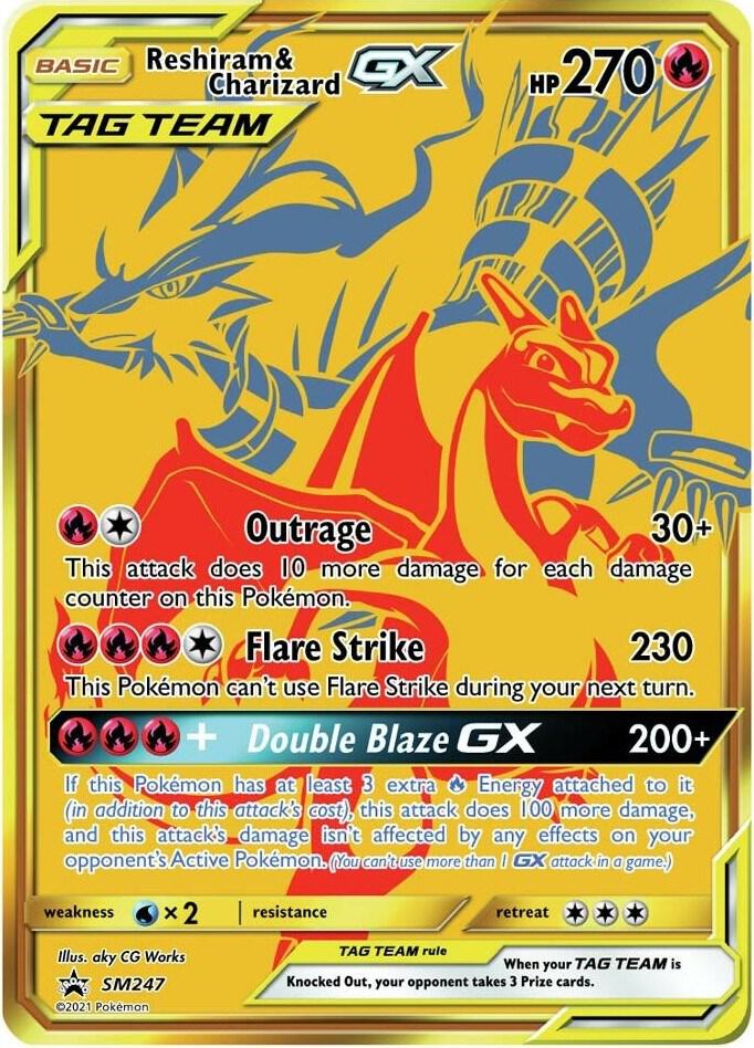 Reshiram & Charizard GX SM247 card from SM Promos