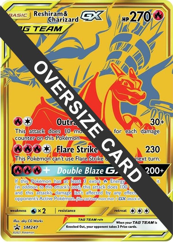 Reshiram & Charizard GX SM247 card from Jumbo Cards