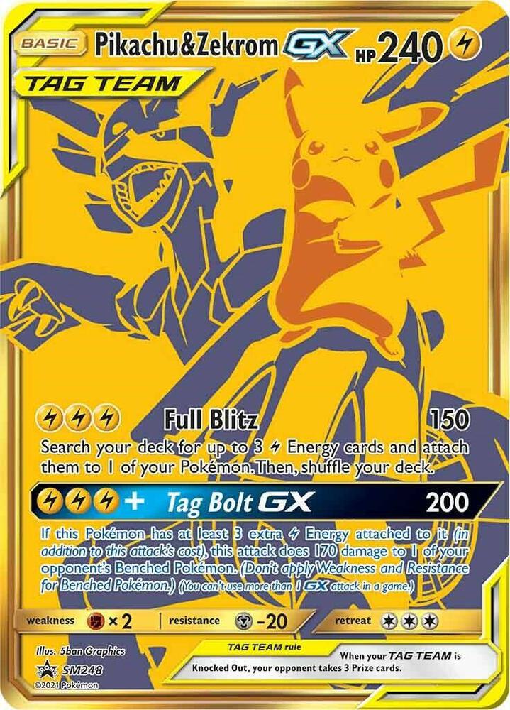 Pikachu & Zekrom GX SM248 card from SM Promos