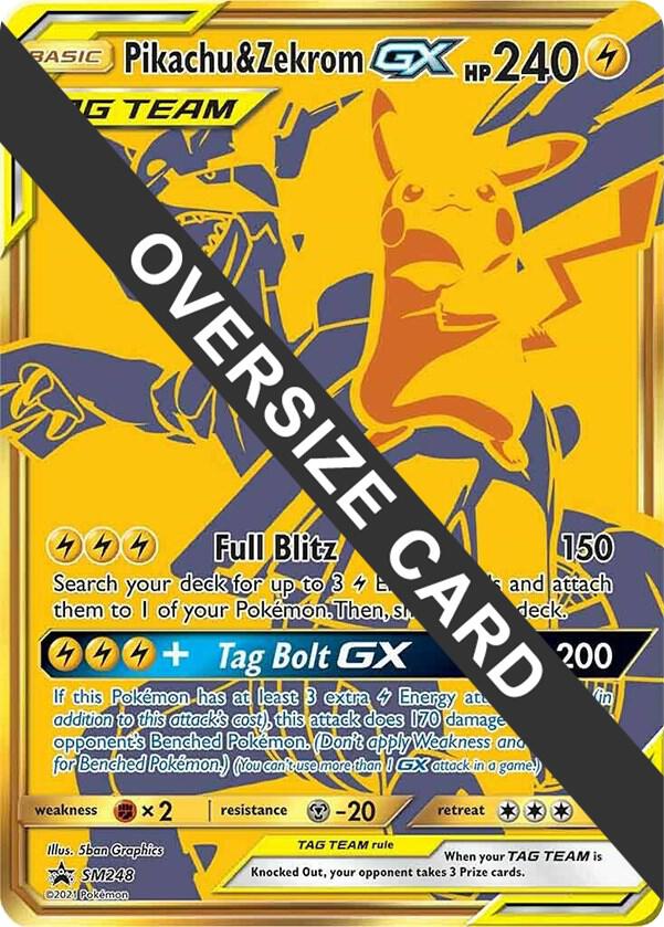 Pikachu & Zekrom GX SM248 card from Jumbo Cards