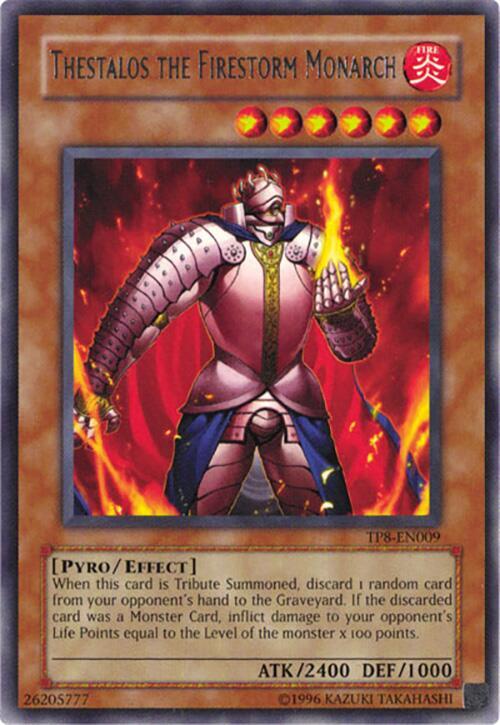 Thestalos the Firestorm Monarch TP8-EN009 card from Tournament Pack 8