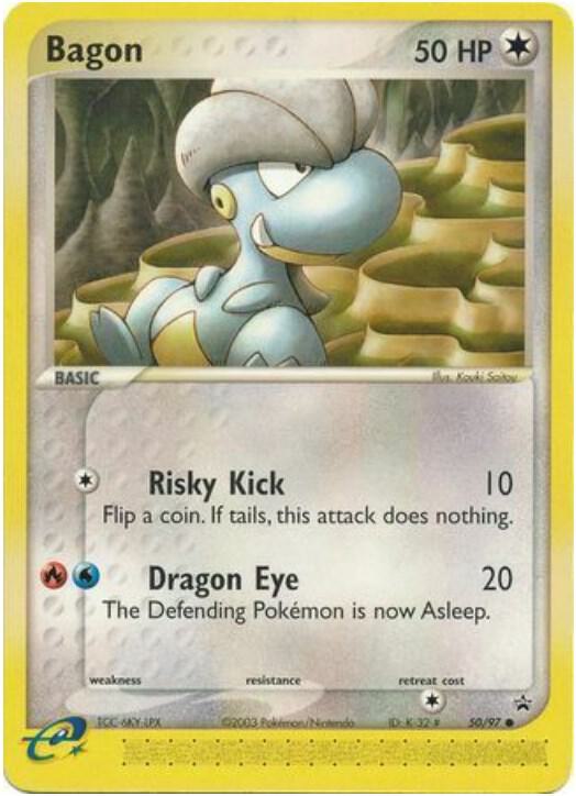 Bagon (Black Star) 50/97 card from Nintendo Promos