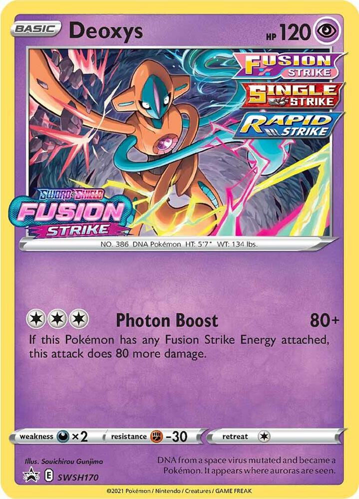 Deoxys (Prerelease) SWSH170 card from SWSH: Sword & Shield Promo Cards