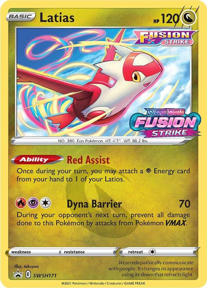 Latias (Prerelease) SWSH171 card from SWSH: Sword & Shield Promo Cards