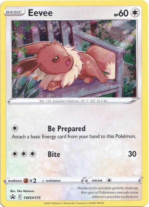 Eevee SWSH175 card from SWSH: Sword & Shield Promo Cards