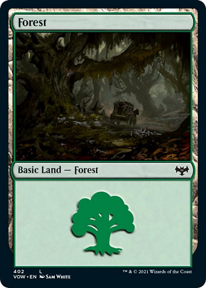 Forest 402 card from Innistrad: Crimson Vow