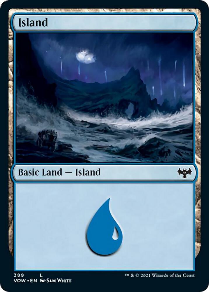 Island 399 card from Innistrad: Crimson Vow