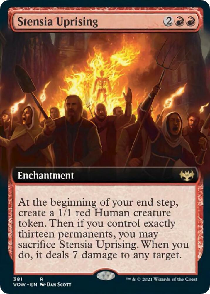 Stensia Uprising (Extended Art) 381 card from Innistrad: Crimson Vow