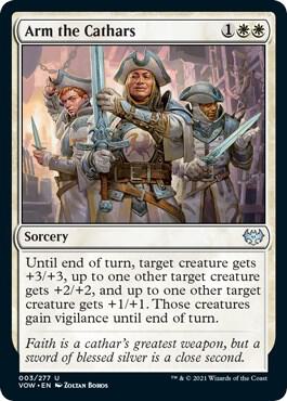 Arm the Cathars 3 card from Innistrad: Crimson Vow