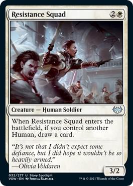 Resistance Squad 32 card from Innistrad: Crimson Vow