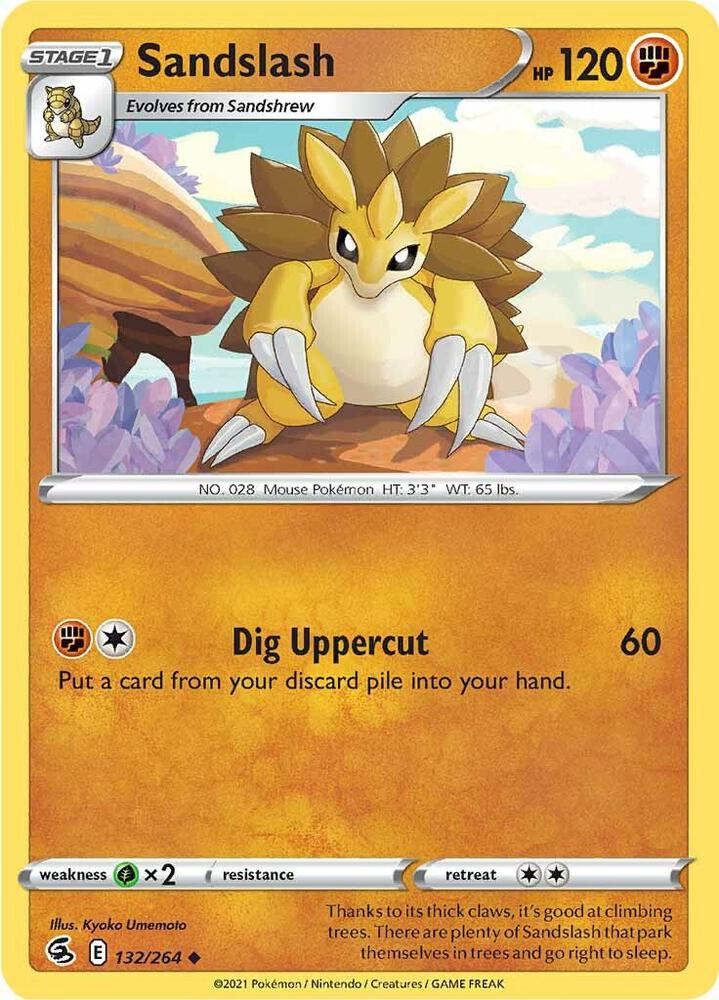 Sandslash 132/264 card from SWSH08: Fusion Strike