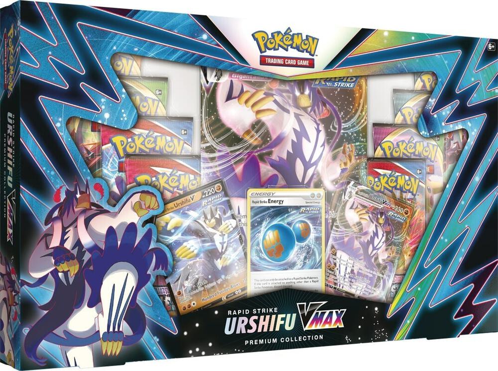 Rapid Strike Urshifu VMAX Premium Collection card from SWSH08: Fusion Strike