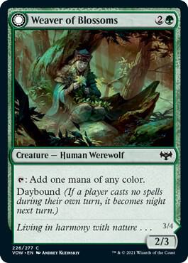 Weaver of Blossoms 226 card from Innistrad: Crimson Vow