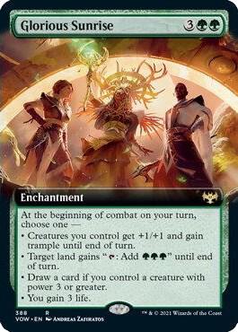 Glorious Sunrise (Extended Art) 388 card from Innistrad: Crimson Vow