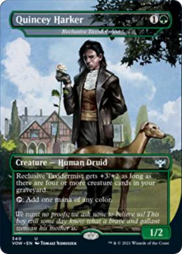 Quincey Harker - Reclusive Taxidermist 340 card from Innistrad: Crimson Vow