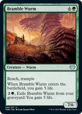 Bramble Wurm 189 card from Innistrad: Crimson Vow