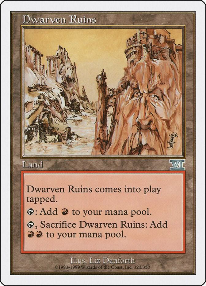 Dwarven Ruins 323 card from Classic Sixth Edition