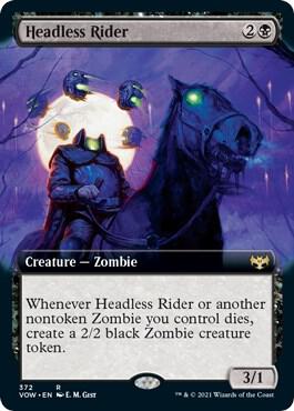 Headless Rider (Extended Art) 372 card from Innistrad: Crimson Vow