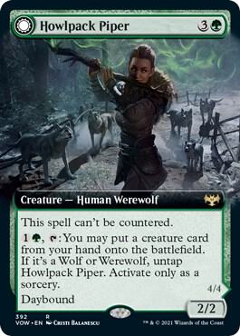 Howlpack Piper (Extended Art) 392 card from Innistrad: Crimson Vow
