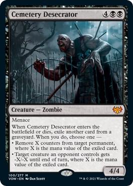 Cemetery Desecrator 100 card from Innistrad: Crimson Vow