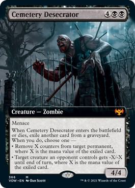 Cemetery Desecrator (Extended Art) 366 card from Innistrad: Crimson Vow