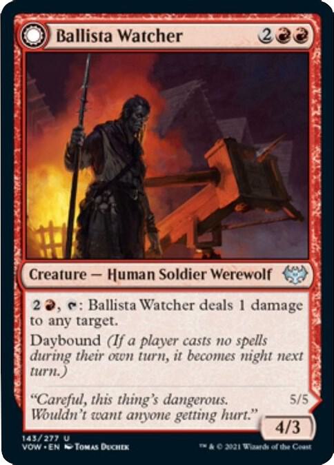 Ballista Watcher 143 card from Innistrad: Crimson Vow