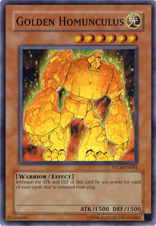 Golden Homunculus WC6-EN001 card from World Championship 2006: Ultimate Masters