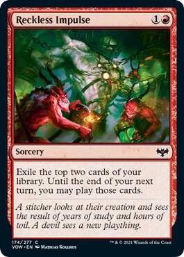 Reckless Impulse 174 card from Innistrad: Crimson Vow