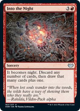 Into the Night 163 card from Innistrad: Crimson Vow