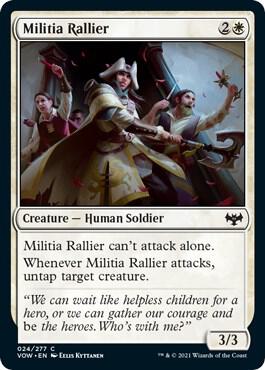 Militia Rallier 24 card from Innistrad: Crimson Vow