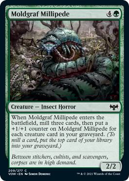 Moldgraf Millipede 209 card from Innistrad: Crimson Vow