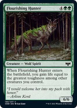 Flourishing Hunter 199 card from Innistrad: Crimson Vow