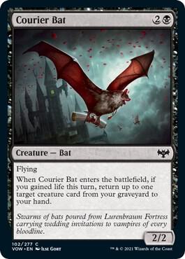 Courier Bat 102 card from Innistrad: Crimson Vow