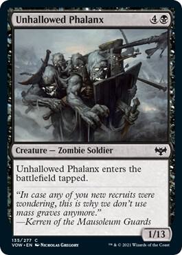 Unhallowed Phalanx 135 card from Innistrad: Crimson Vow