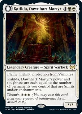 Katilda, Dawnhart Martyr 21 card from Innistrad: Crimson Vow