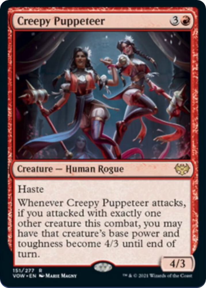 Creepy Puppeteer 151 card from Innistrad: Crimson Vow