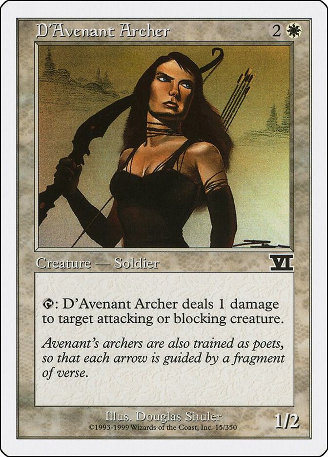 D'Avenant Archer 15 card from Classic Sixth Edition