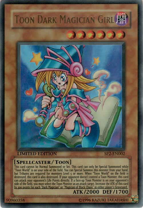 Toon Dark Magician Girl SP2-EN002 card from Sneak Preview Series 2