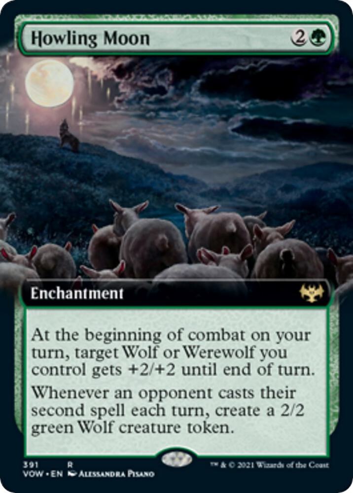 Howling Moon (Extended Art) 391 card from Innistrad: Crimson Vow