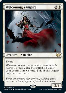 Welcoming Vampire 46 card from Innistrad: Crimson Vow