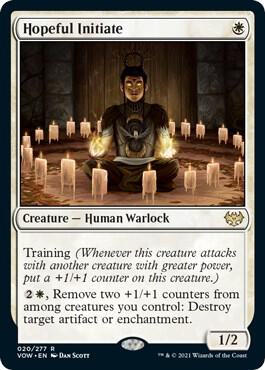 Hopeful Initiate 20 card from Innistrad: Crimson Vow