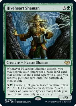 Hiveheart Shaman 202 card from Innistrad: Crimson Vow