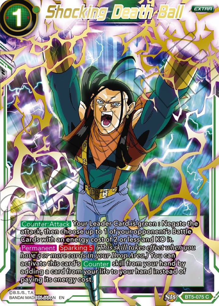 Shocking Death Ball (Gold Stamped) BT5-075 card from Mythic Booster