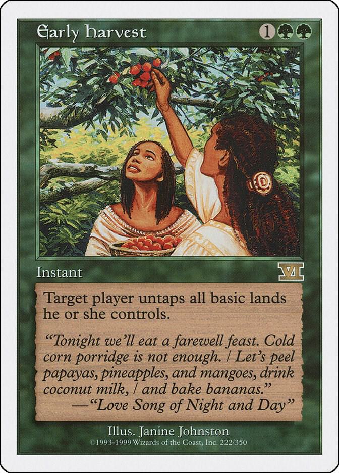 Early Harvest 222 card from Classic Sixth Edition