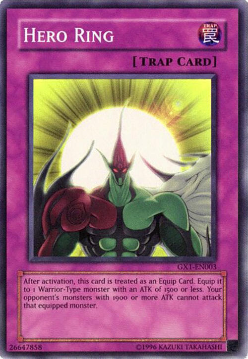 Hero Ring GX1-EN003 card from GX Duel Academy GBA Promo