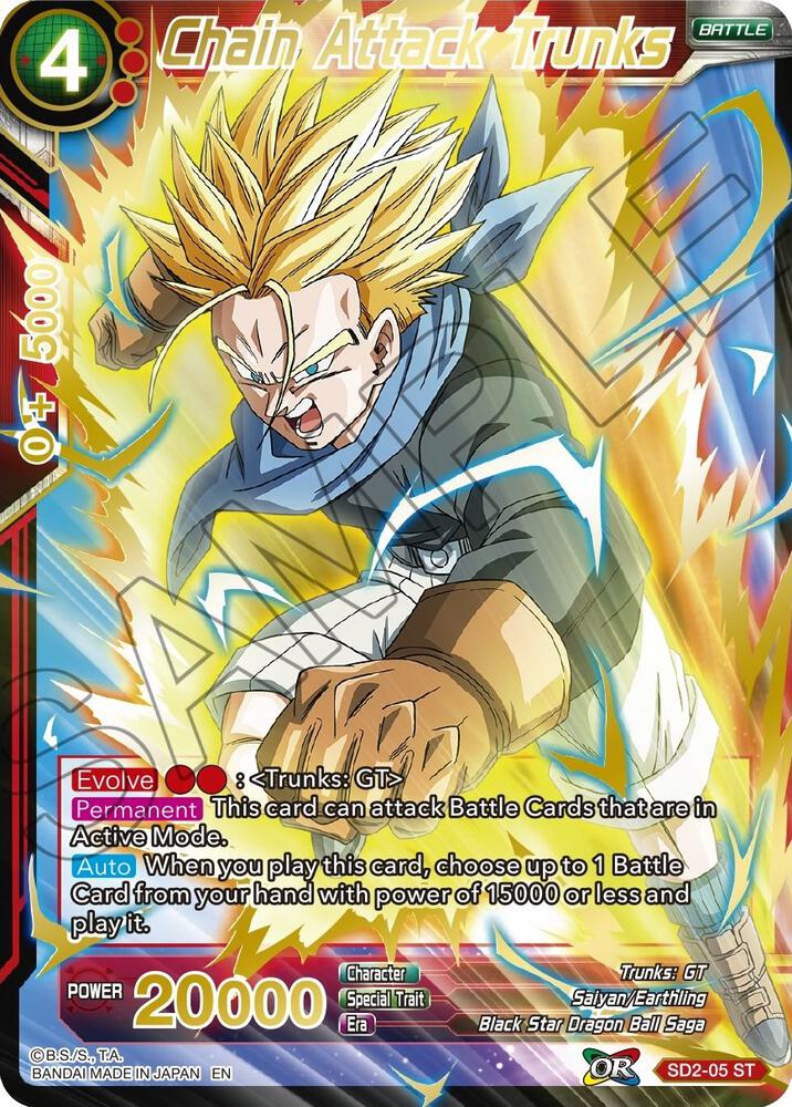Chain Attack Trunks (Gold Stamped) SD2-05 card from Mythic Booster