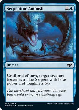 Serpentine Ambush 77 card from Innistrad: Crimson Vow