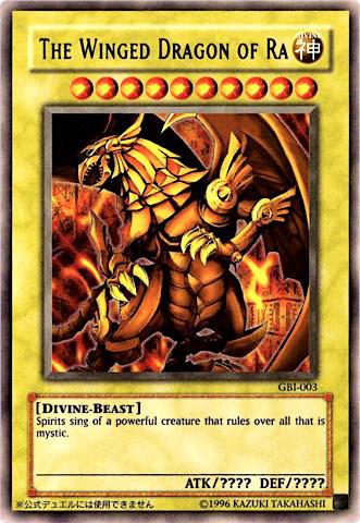 The Winged Dragon of Ra (Ultra Rare) GBI-003 card from Yu-Gi-Oh! Duel Monsters International: Worldwide Edition